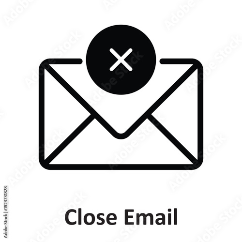 Close Email Vector icon which can easily modify or edit
