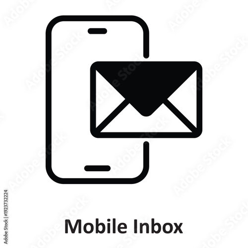 Mobile Inbox Vector icon which can easily modify or edit