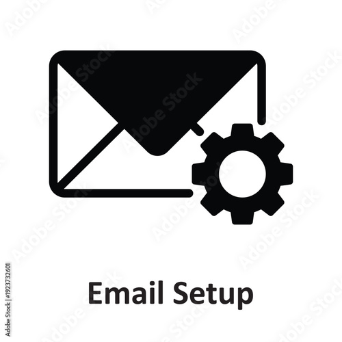  Email Setup Vector icon which can easily modify or edit