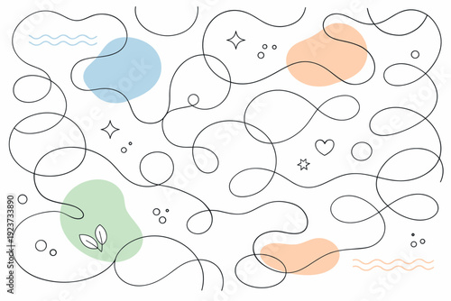 Abstract design texture. Repeating organic shapes forming a gentle, seamless visual surface. Calm, decorative mood suitable for backgrounds and editorial