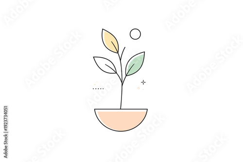 Clean vector minimal mood. A very sparse composition with one or two simple shapes and lots of negative space, focusing on clarity and