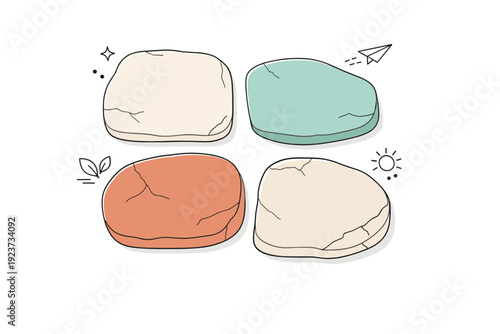 Natural clay and mud surfaces. Soft organic textures inspired by hand-shaped clay slabs arranged in a calm editorial composition. Subtle