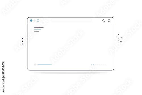 Being without narrative. A window or screen displays a blank space with no content, icons, or meaning?just soft ambient shapes and framing,