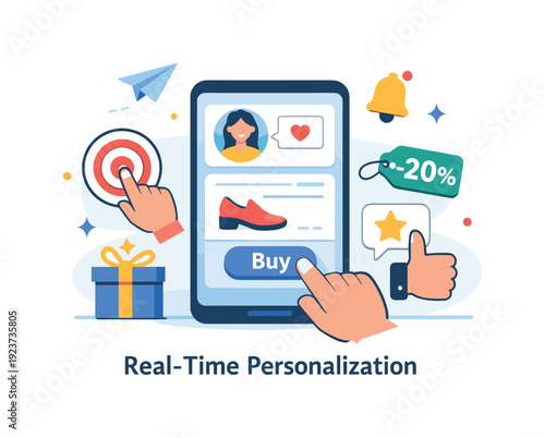 Online shopping personalization with targeted offers and customer engagement