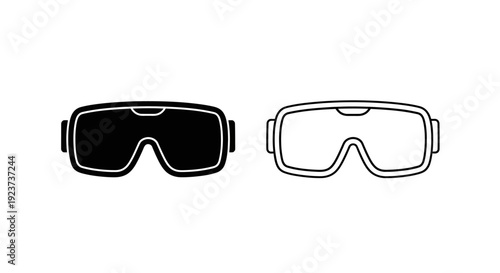 Labor day virtual reality glasses design Vector