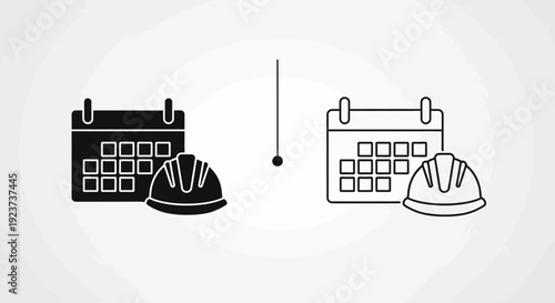 Labor day calendar icon set, vector illustration, holiday symbol, work celebration Vector