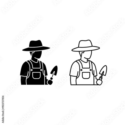 Labor day farmers with tools illustration Vector