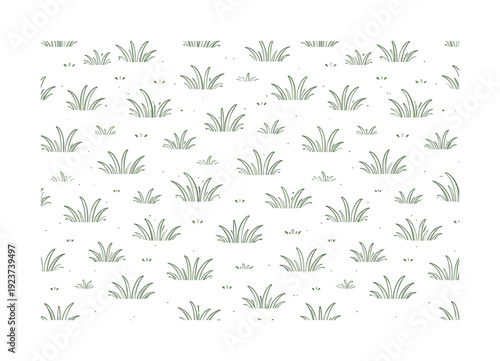 Soft lawn grass texture. Uniform grass shapes with slight variation in height and spacing, creating a tidy yet natural surface. Calm,