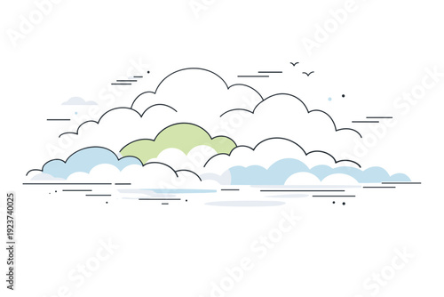 Fog mist morning calm. Abstract mist clouds floating slowly, evoking early morning quiet and freshness. The scene feels peaceful, clean, and
