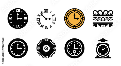 Classic timepieces collection: diverse clock faces and styles