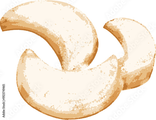 Sliced pieces of white mushroom.