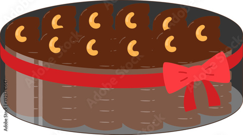 Chocolate Cake with Nuts.