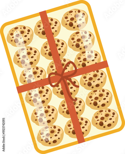 Gift Wrapped Chocolate Chip Cookies.