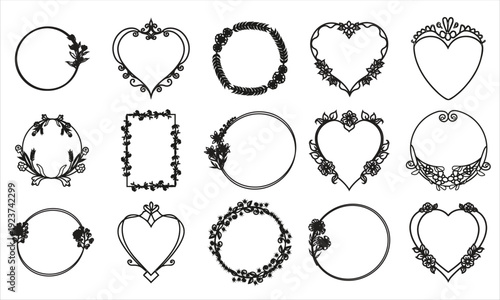 heart, hearts, love, romantic, romance, valentine, valentines, wedding, cute, doodle, sketch, handdrawn, icon, icons, symbol, symbols, decorative, ornament, illustration, vector