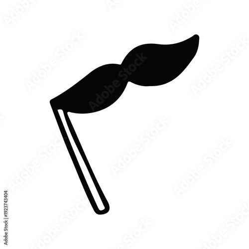Mustache photo booth prop doodle