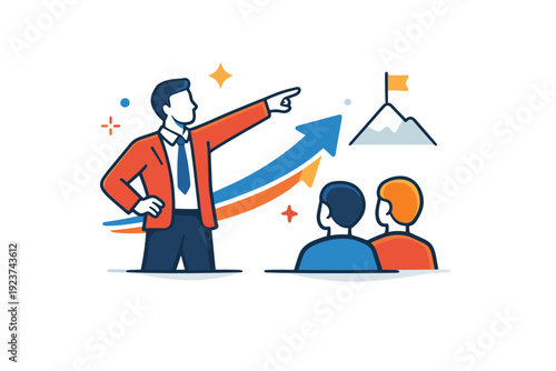 Body language in leadership visualized as a clear nonverbal signal of inspiration and direction, where posture and gesture reinforce vision and shared purpose.