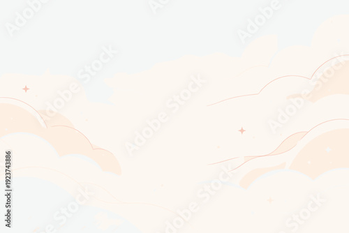 Sky gradient-inspired background. A gentle transition between light sky tones with soft abstract shapes suggesting atmosphere and depth. The