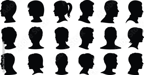 Extensive Collection of Minimalist Public Wayfinding Icons Featuring Elevator Movements, Security Scanners, Information Desks, Sleeping Diverse Human Profile Silhouettes for Modern Interface Design