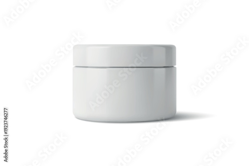 Minimal White Cosmetic Cream Jar Mockup