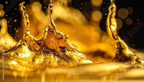 water splash on golden