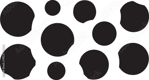 Black dots on white background abstract geometric pattern design