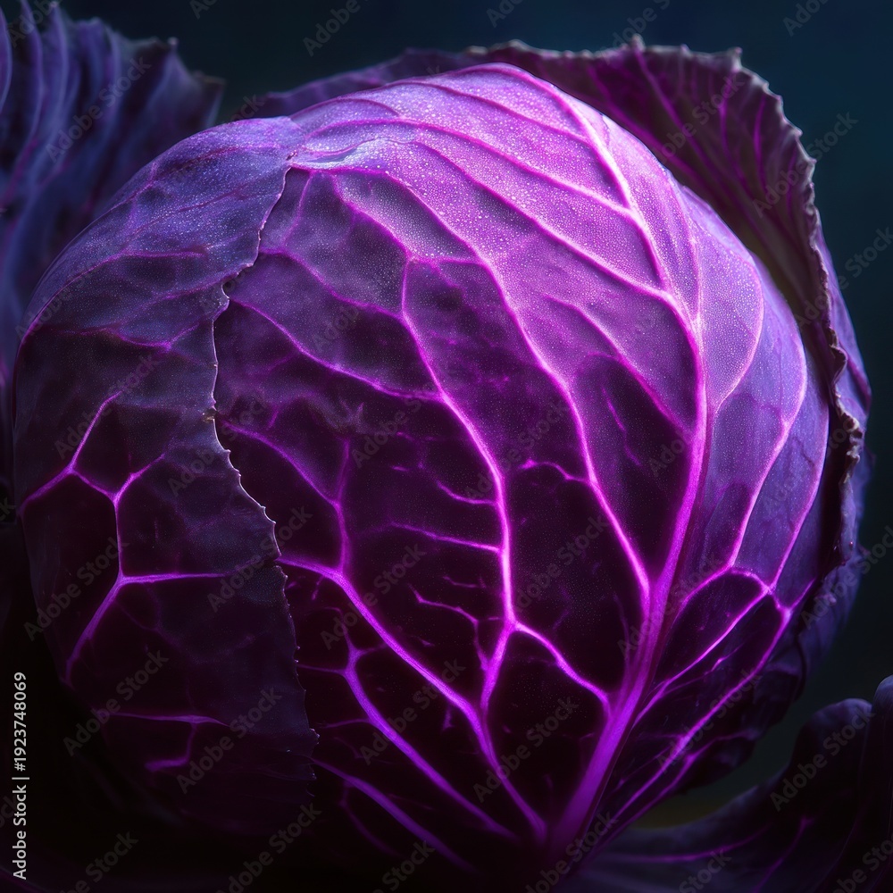 Obraz premium Close up of vibrant red cabbage