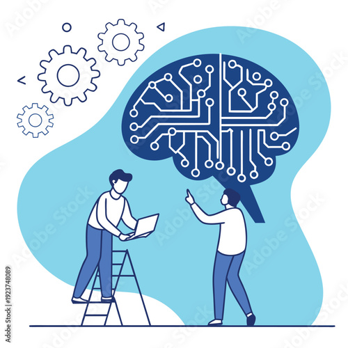 A minimalistic depiction of two dark blue horizontal lines spaced apart on a stark white background suggesting simplicity and isolation