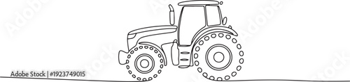 tractor line art vector icon for agriculture projects