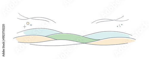 Yoga and meditation background. Abstract floor-like curves and gentle motion lines suggesting grounded posture and calm flow. The