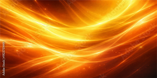 Abstract fractal flame burst background featuring a flowing motion of orange and red energy waves with a glowing yellow sun swirl design for a vibrant wallpaper backdrop