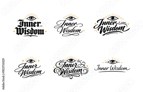 Inner Wisdom. Create a calligraphy lettering illustration of the phrase: Inner Wisdom.