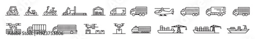 motorcycle and scooter icons urban transport illustration pack