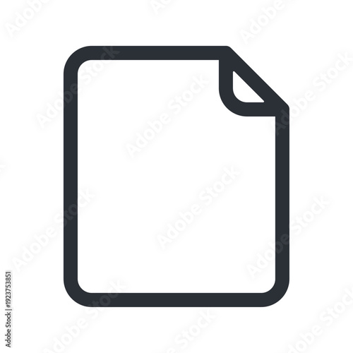 書類アイコン 角折れの紙 シンプルな業務ドキュメント