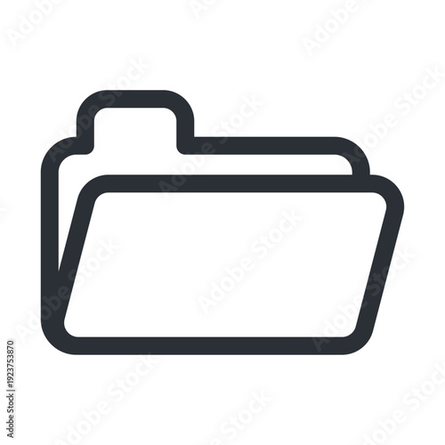 フォルダアイコン 開いたフォルダー シンプルなファイル管理UI