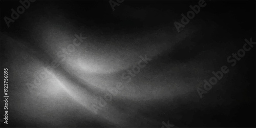Abstract black and white smoke background with a dark grunge texture and smooth silk fabric patterns over a faint gray fog backdrop
