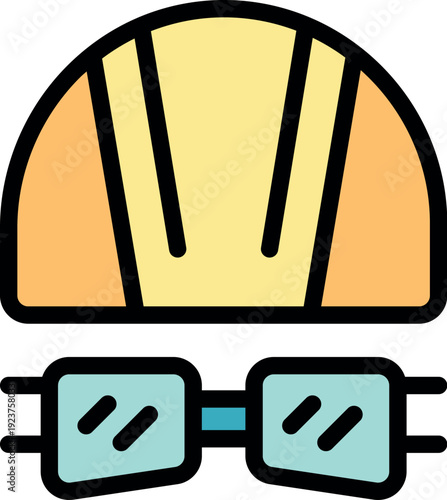 Construction worker safety gear including helmet and protective glasses is essential for preventing injuries on building sites