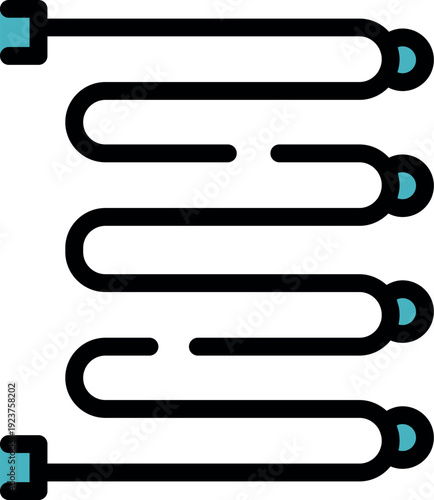 Plumbing system icon representing pipes, connections, and water supply infrastructure for residential or commercial use