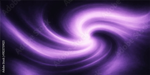 An abstract purple fractal background features a glowing spiral vortex of pink and blue light, creating a digital art wallpaper with motion and energy