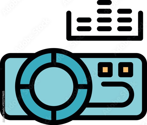 Electronic music mixer playing techno music, featuring volume control, equalizer, and audio settings