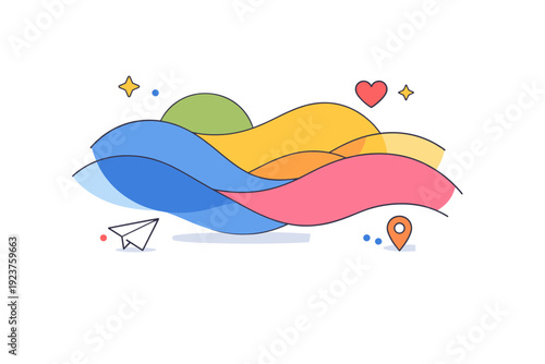 Abstract background gentle waves and rounded shapes overlapping lightly, conveying motion, softness, and a relaxed editorial mood. Minimalist