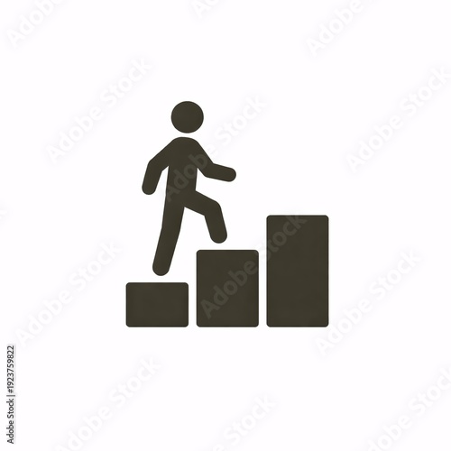 Career Growth Icon Filled Professional Development Symbol Isolated on White Background