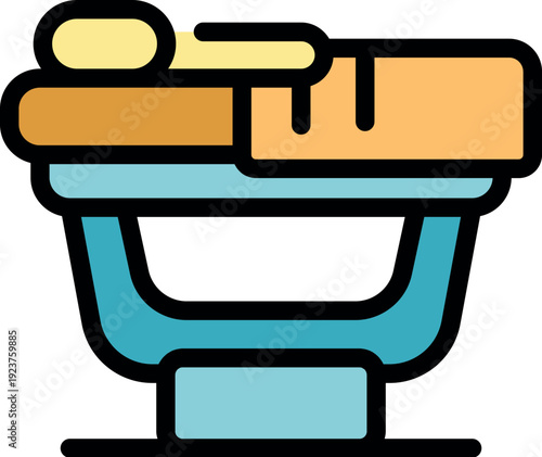 Cartoon patient lying in hospital bed, recovering from illness or injury