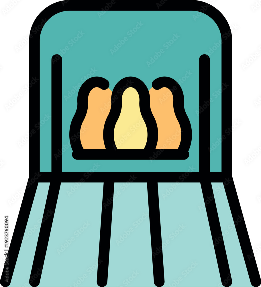 Fototapeta premium Bio fireplace warming a modern living room, using bio ethanol as an ecological fuel