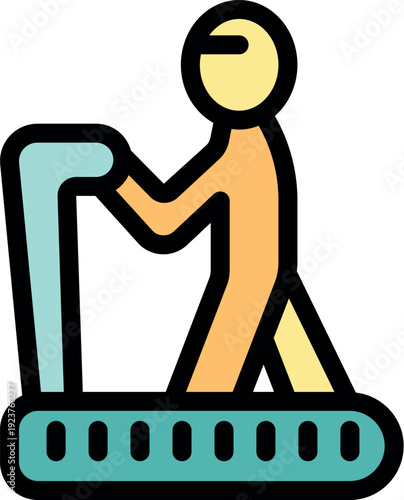 Person running on treadmill, promoting healthy lifestyle through exercise