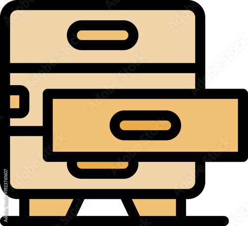 Simple and elegant nightstand with an open drawer, perfect for storing bedtime essentials