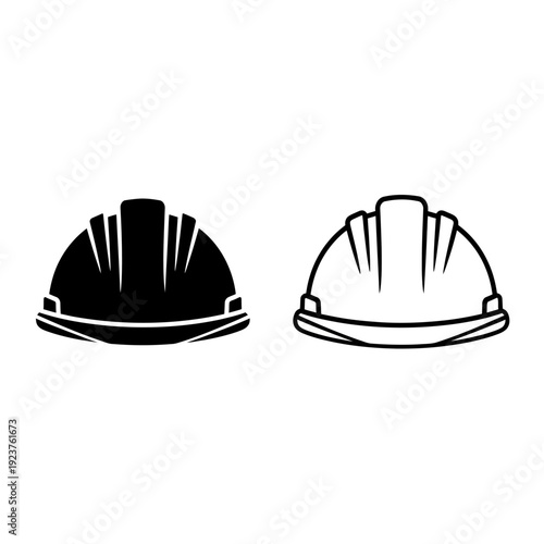 Labor day safety helmets, construction workers protective gear Vector