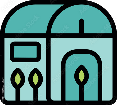 Greenhouse fostering plant growth, symbolizing sustainable agriculture, local food systems, and eco conscious farming practices