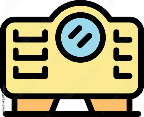 Yellow portable electric generator ensuring continuous power for outdoor activities and emergencies