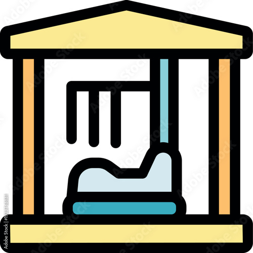 Covered bumper cars attraction offering thrilling rides and entertainment in amusement park setting