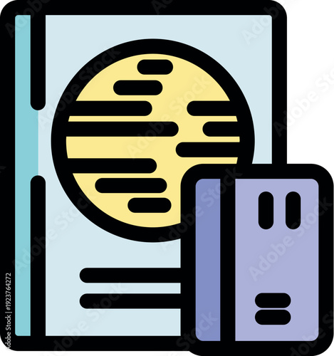 Traveler preparing documents for immigration control showing passport and customs form
